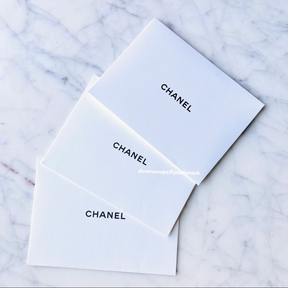 3 PC Chanel Blank Cards with envelopes